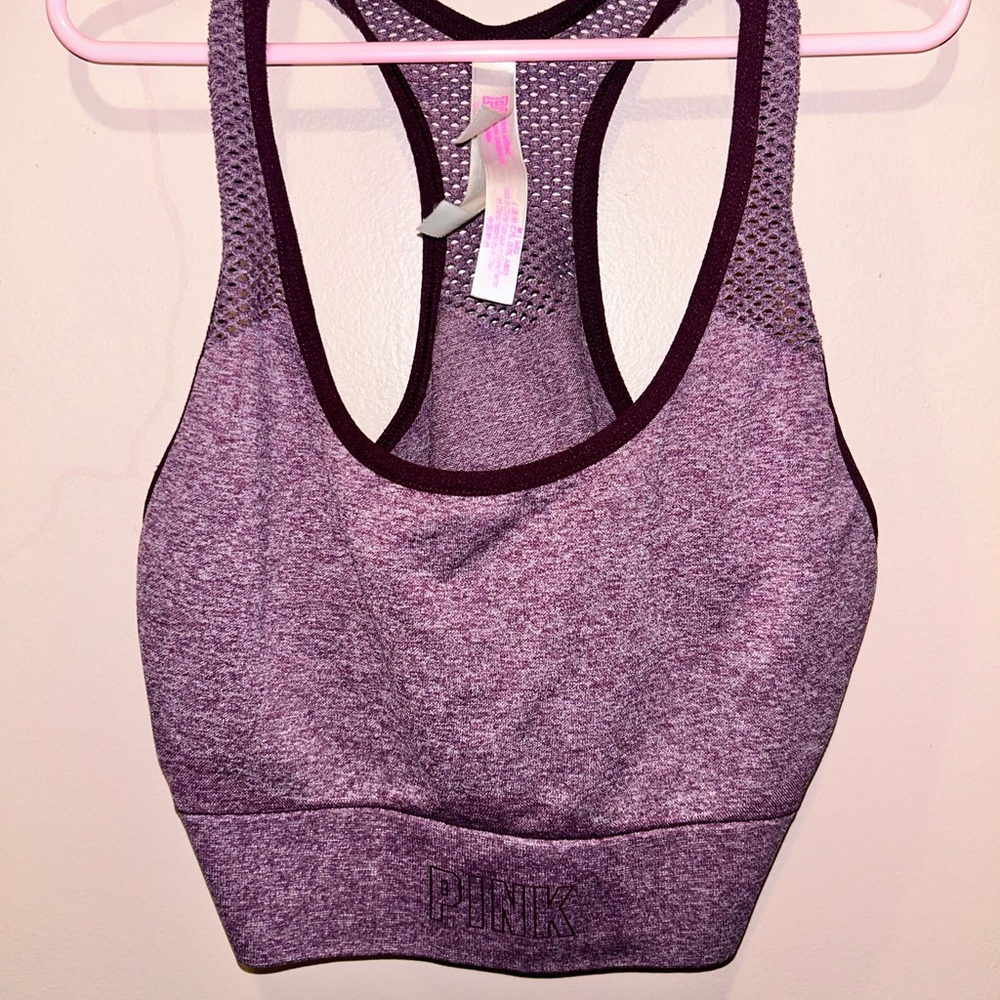 PINK Victoria's Secret Plum Sports Bra